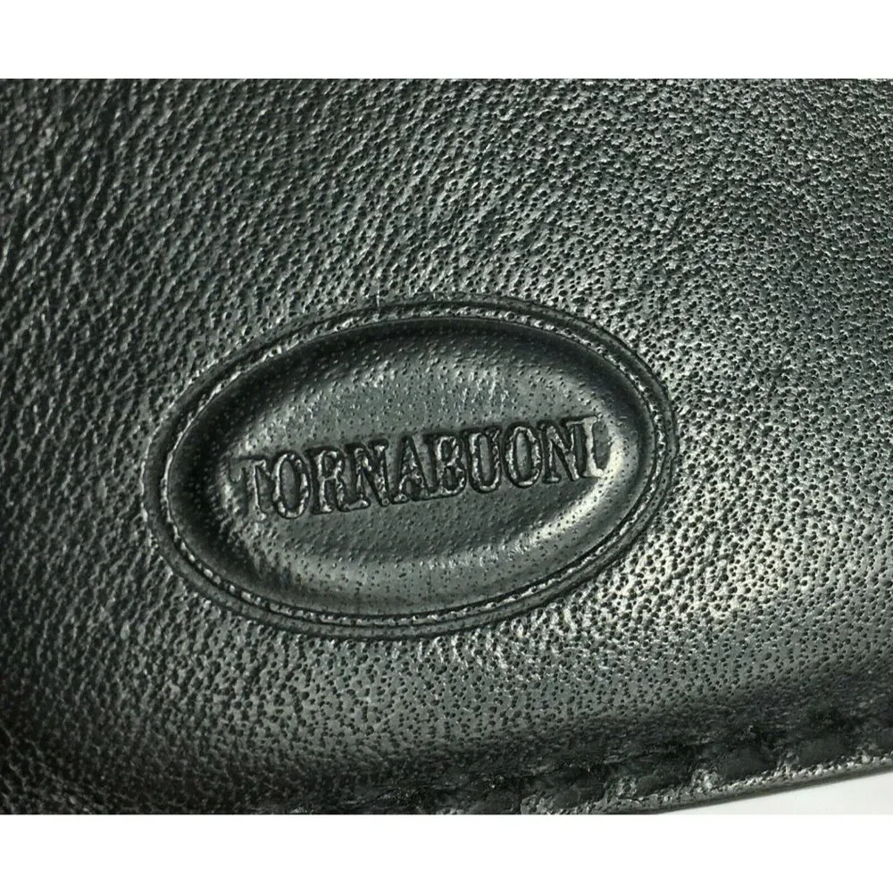 Tornabuoni Italy Slim Flat Wallet & Credit Card Holder Black
